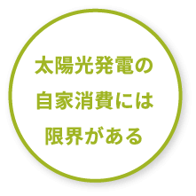 太陽光発電の自家消費には限界がある